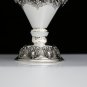 STUNNING 925 STERLING SILVER INTRICATE REPOUSSE FLORAL MOTIF TALL FLOWER VASE ~N