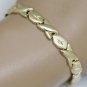 BEAUTIFUL 14K SOLID YELLOW GOLD X LINK TENNIS BRACELET - 8.5" LENGTH 7GRAMS