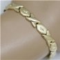 BEAUTIFUL 14K SOLID YELLOW GOLD X LINK TENNIS BRACELET - 8.5" LENGTH 7GRAMS