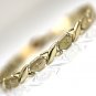 BEAUTIFUL 14K SOLID YELLOW GOLD X LINK TENNIS BRACELET - 8.5" LENGTH 7GRAMS