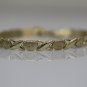 BEAUTIFUL 14K SOLID YELLOW GOLD X LINK TENNIS BRACELET - 8.5" LENGTH 7GRAMS