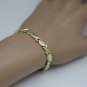 BEAUTIFUL 14K SOLID YELLOW GOLD X LINK TENNIS BRACELET - 8.5" LENGTH 7GRAMS