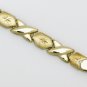 BEAUTIFUL 14K SOLID YELLOW GOLD X LINK TENNIS BRACELET - 8.5" LENGTH 7GRAMS