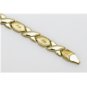 BEAUTIFUL 14K SOLID YELLOW GOLD X LINK TENNIS BRACELET - 8.5" LENGTH 7GRAMS