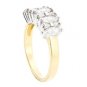 STUNNING ~ 14K TWO TONE GOLD 1.10 CARAT MARQUISE & BAGUETTE DIAMOND RING ~ H/SI