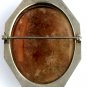 ANTIQUE 10K WHITE GOLD LADY & ROSES CARVED CORAL CAMEO BROOCH ~ GORGEOUS DETAIL
