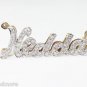 PERSONALIZED NEDDA 14K  SOLID YELLOW & WHITE GOLD 3D DIAMOND NAME PLATE PENDANT