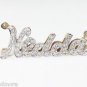 PERSONALIZED NEDDA 14K  SOLID YELLOW & WHITE GOLD 3D DIAMOND NAME PLATE PENDANT
