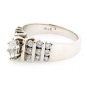 14K WHITE GOLD 1.01 TCW MARQUISE & ROUND CUT GENUINE DIAMOND ENGAGEMENT RING