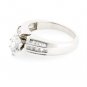 UNIQUE 14K WHITE GOLD 1.51 TCW GENUINE OVAL SHAPED DIAMOND ENGAGEMENT RING F/VS1