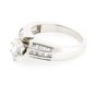 UNIQUE 14K WHITE GOLD 1.51 TCW GENUINE OVAL SHAPED DIAMOND ENGAGEMENT RING F/VS1