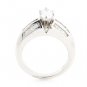 UNIQUE 14K WHITE GOLD 1.51 TCW GENUINE OVAL SHAPED DIAMOND ENGAGEMENT RING F/VS1