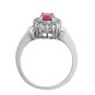 14K WHITE GOLD 1.42 CARAT OVAL RUBY & DIAMOND HALO RING ~ GORGEOUS!~ FREE SIZING