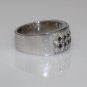 18K WHITE GOLD 2.54CT PRINCESS CUT & BLACK DIAMOND WIDE ANNIVERSARY BAND RING