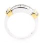 14K TWO TONE GOLD PRINCESS & ROUND DIAMOND UNIQUE RING 1.25 CARAT -E/SI1