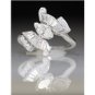 AMAZING PLATINUM 1.75CT MARQUISE BAGUETTE & ROUND DIAMOND BUTTERFLY RING SIZE 10