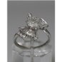 AMAZING PLATINUM 1.75CT MARQUISE BAGUETTE & ROUND DIAMOND BUTTERFLY RING SIZE 10