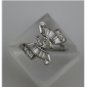 AMAZING PLATINUM 1.75CT MARQUISE BAGUETTE & ROUND DIAMOND BUTTERFLY RING SIZE 10