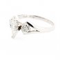 UNIQUE 0.81 Ct GENUINE PEAR SHAPED DIAMOND SOLID PLATINUM ENGAGEMENT RING H/SI1