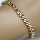 ELEGANT 14K YELLOW GOLD & 2.2CT ROUND DIAMOND SWIRL TENNIS BRACELET 7.25" 11.2GR