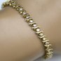 ELEGANT 14K YELLOW GOLD & 2.2CT ROUND DIAMOND SWIRL TENNIS BRACELET 7.25" 11.2GR