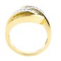 14K TWO TONE GOLD ROUND & BAGUETTE DIAMOND WEDDING ANNIVERSARY RING 1.05CT G/SI2