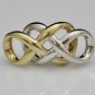 CLASSIC 14K SOLID TWO-TONE GOLD BRAIDED INTERLOCKING PENDANT NECKLACE ENHANCER