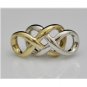 CLASSIC 14K SOLID TWO-TONE GOLD BRAIDED INTERLOCKING PENDANT NECKLACE ENHANCER