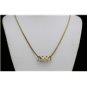 CLASSIC 14K SOLID TWO-TONE GOLD BRAIDED INTERLOCKING PENDANT NECKLACE ENHANCER