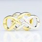 CLASSIC 14K SOLID TWO-TONE GOLD BRAIDED INTERLOCKING PENDANT NECKLACE ENHANCER