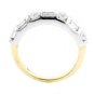BEAUTIFUL 14K TWO TONE GOLD 1.20 TCW ROUND & BAGUETTE DIAMOND RING ~ G/SI1