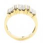 ~ UNIQUE 14K YELLOW GOLD 1.10 TCW ROUND & PRINCESS CUT DIAMOND FASHION RING ~