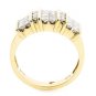 ~ UNIQUE 14K YELLOW GOLD 1.10 TCW ROUND & PRINCESS CUT DIAMOND FASHION RING ~