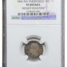 1896 PGV PUERTO RICO 10 CENT SILVER COIN KM#21 NGC VF DETAILS ONE YEAR TYPE COIN