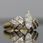 14K YELLOW GOLD 1.23 CARAT AMORILLION SHAPE DIAMOND ENGAGEMENT RING ~ REAL DEAL!