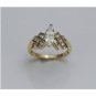 14K YELLOW GOLD 1.23 CARAT AMORILLION SHAPE DIAMOND ENGAGEMENT RING ~ REAL DEAL!
