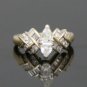 14K YELLOW GOLD 1.23 CARAT AMORILLION SHAPE DIAMOND ENGAGEMENT RING ~ REAL DEAL!