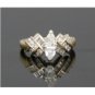 14K YELLOW GOLD 1.23 CARAT AMORILLION SHAPE DIAMOND ENGAGEMENT RING ~ REAL DEAL!