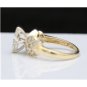 14K YELLOW GOLD 1.23 CARAT AMORILLION SHAPE DIAMOND ENGAGEMENT RING ~ REAL DEAL!