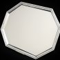 STUNNING SOLID 925 STERLING SILVER MODERN ELONGATED OCTAGON TRAY PLATTER ~LARGE!