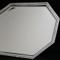 STUNNING SOLID 925 STERLING SILVER MODERN ELONGATED OCTAGON TRAY PLATTER ~LARGE!