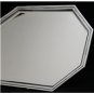STUNNING SOLID 925 STERLING SILVER MODERN ELONGATED OCTAGON TRAY PLATTER ~LARGE!