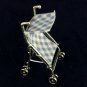 .925 SOLID Sterling Silver Decorative Art Dollhouse miniature Baby Boy Stroller