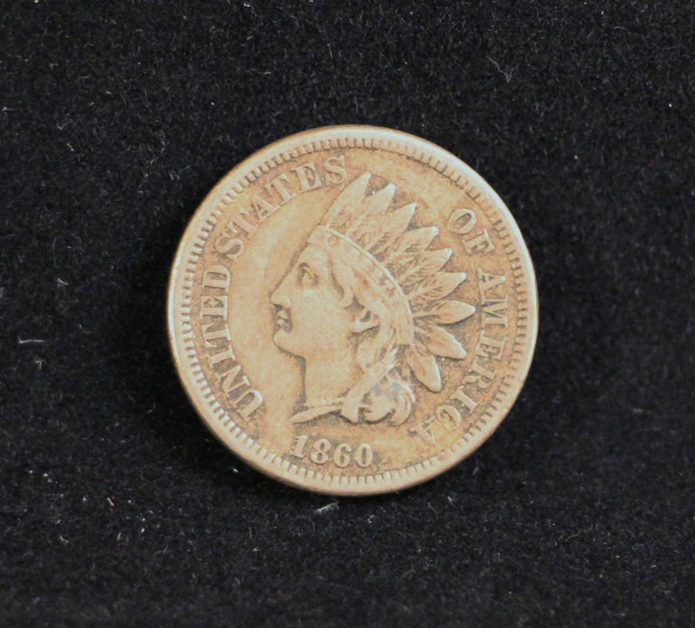 1860 INDIAN HEAD Penny One cent coin CIVIL WAR -NICE DETAIL! L@@K FREE S&H