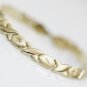 BEAUTIFUL 14K SOLID YELLOW GOLD X LINK TENNIS BRACELET - 8" LENGTH 6.6GRAMS
