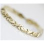 BEAUTIFUL 14K SOLID YELLOW GOLD X LINK TENNIS BRACELET - 8" LENGTH 6.6GRAMS