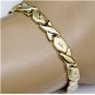 BEAUTIFUL 14K SOLID YELLOW GOLD X LINK TENNIS BRACELET - 8" LENGTH 6.6GRAMS