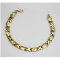 BEAUTIFUL 14K SOLID YELLOW GOLD X LINK TENNIS BRACELET - 8" LENGTH 6.6GRAMS