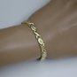 BEAUTIFUL 14K SOLID YELLOW GOLD X LINK TENNIS BRACELET - 8" LENGTH 6.6GRAMS