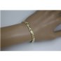 BEAUTIFUL 14K SOLID YELLOW GOLD X LINK TENNIS BRACELET - 8" LENGTH 6.6GRAMS
